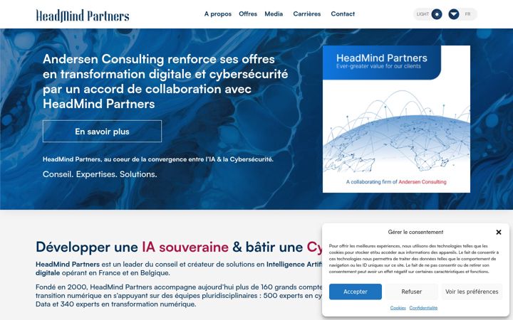 Screenshot of headmind.com