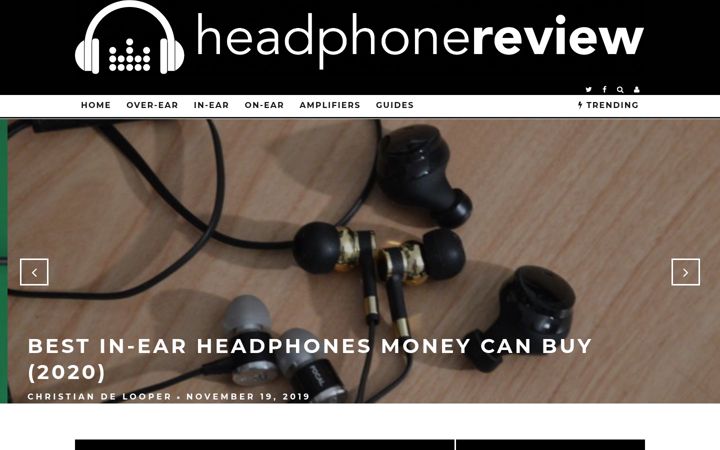 Screenshot of headphonereview.com