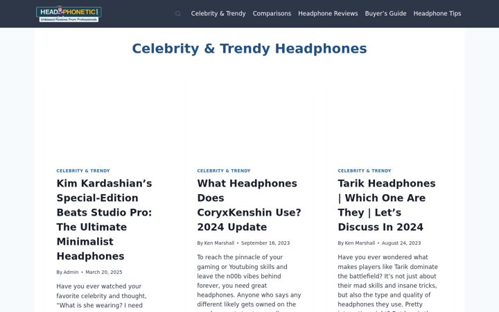 Screenshot of headphonetic.com