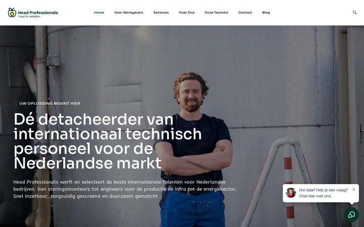 Screenshot of headprofessionals.nl