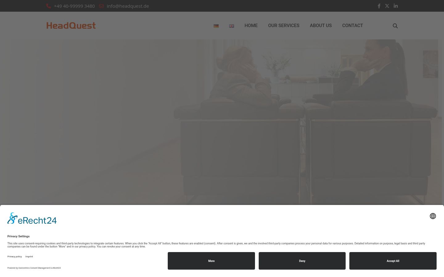 Screenshot του banner συγκατάθεσης που εμφανίστηκε πριν από οποιαδήποτε αλληλεπίδραση