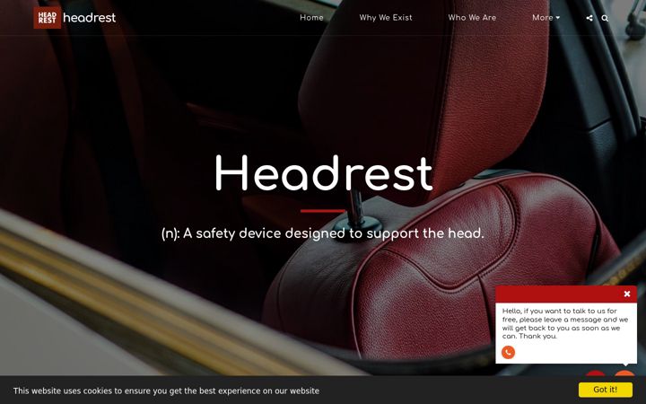 Screenshot of headrestuk.co.uk