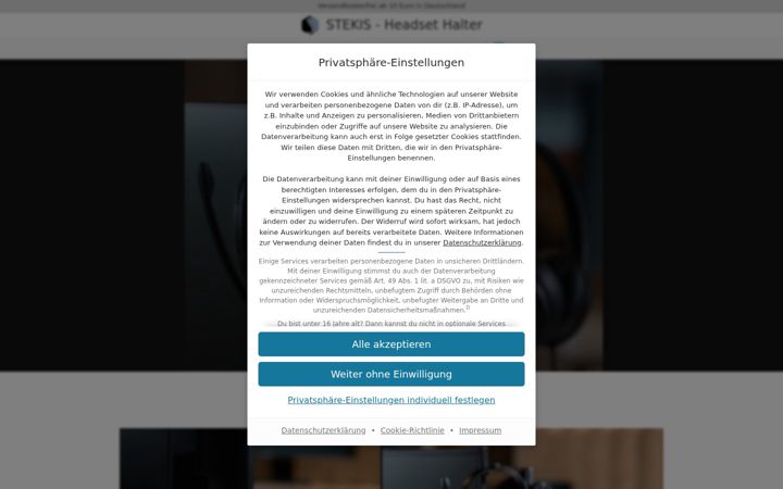 Screenshot of headsethalter.de