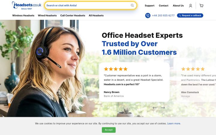 Screenshot of headsets.co.uk