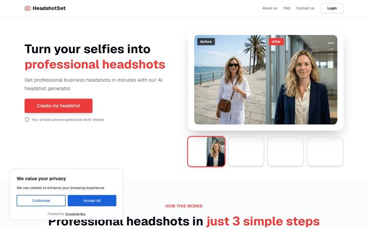 Screenshot of headshotset.com