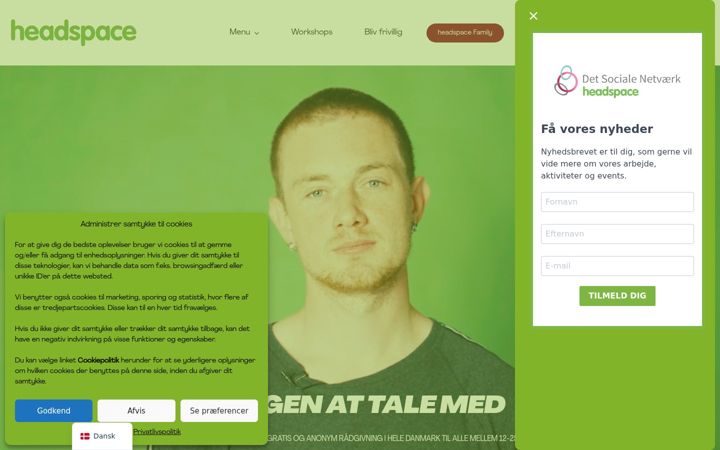 Screenshot of headspace.dk