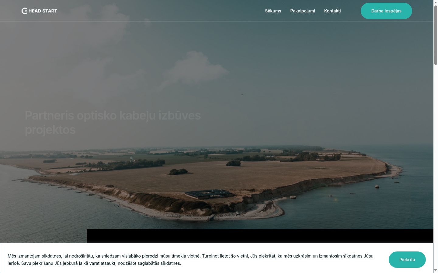 Screenshot του banner συγκατάθεσης που εμφανίστηκε πριν από οποιαδήποτε αλληλεπίδραση