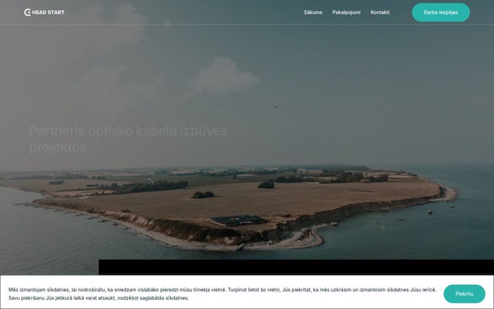 Screenshot of headstart.lv