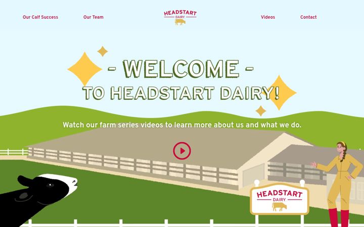 Screenshot of headstartdairy.com