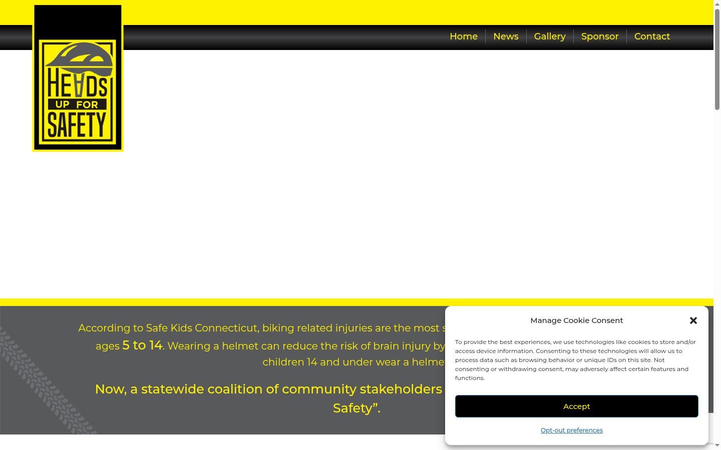 Screenshot of the consent banner shown before any interaction