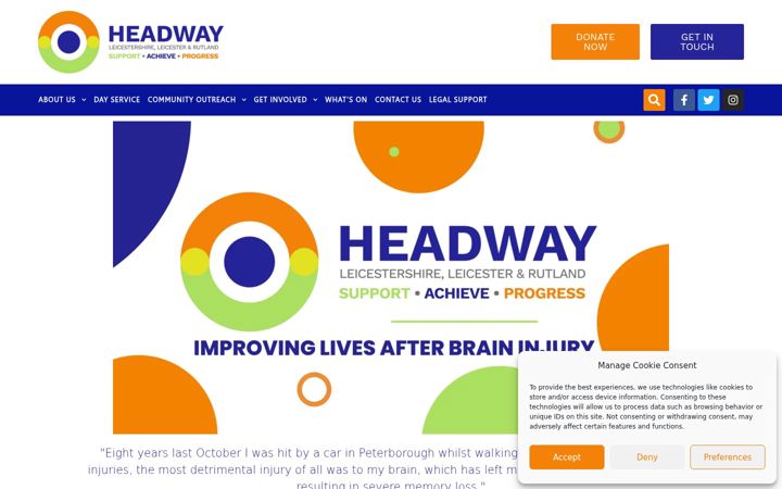 Screenshot of headwayleicester.org.uk