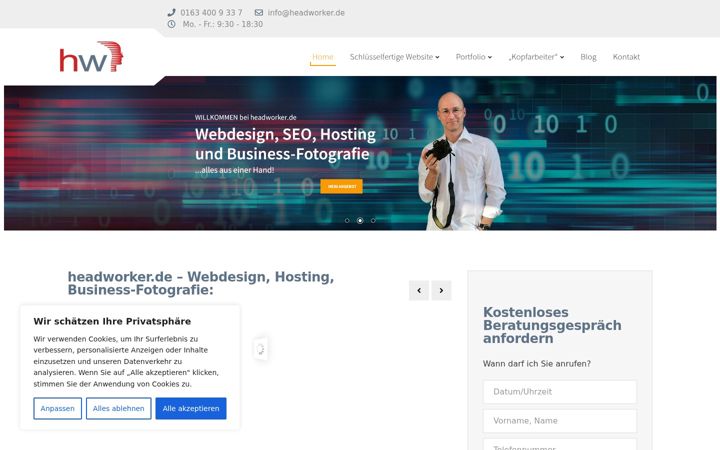 Screenshot of headworker.de