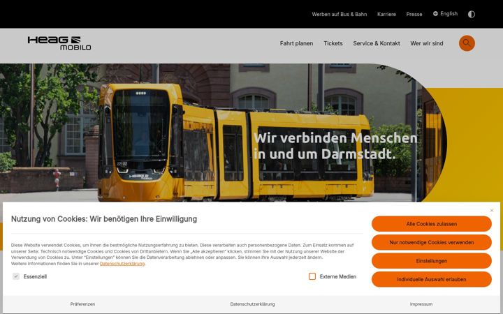 Screenshot of heagmobilo.de