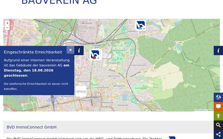 Screenshot of heagwohnbau.de