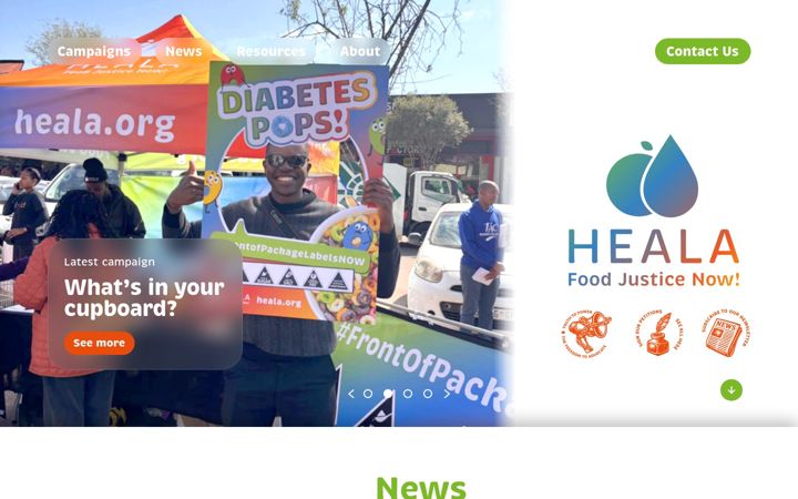 Screenshot of heala.org