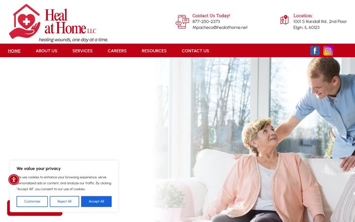 Screenshot of healathomellc.com