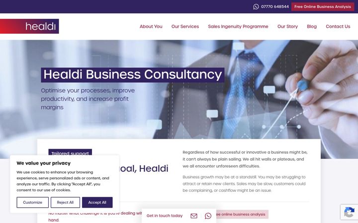Screenshot of healdi.co.uk