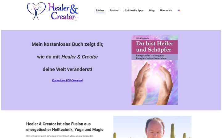 Snímek obrazovky healer-and-creator.de
