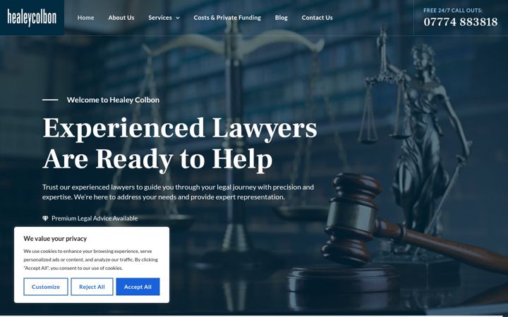 Screenshot of healeycolbon.com