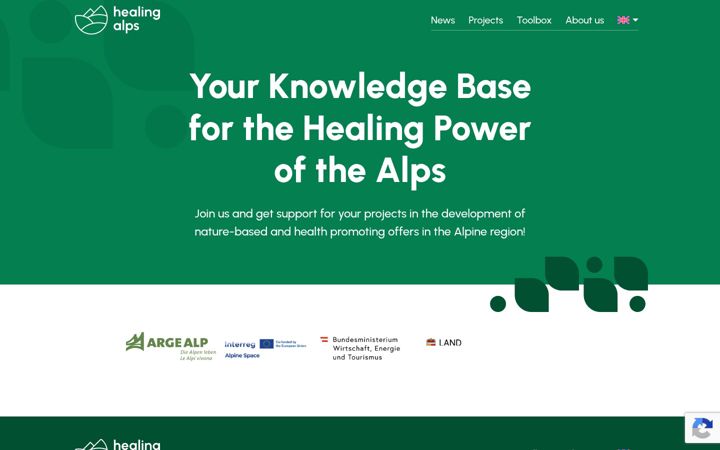 Screenshot of healing-alps.eu