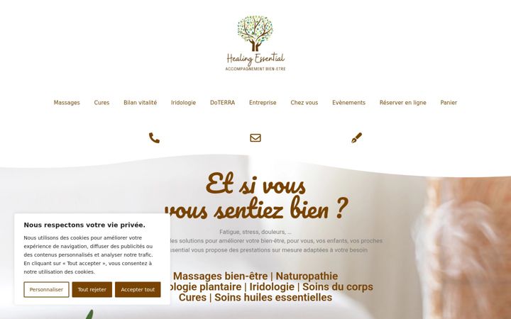Screenshot of healing-essential.fr