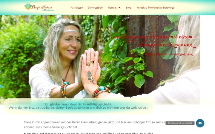 Screenshot of healing4living.com