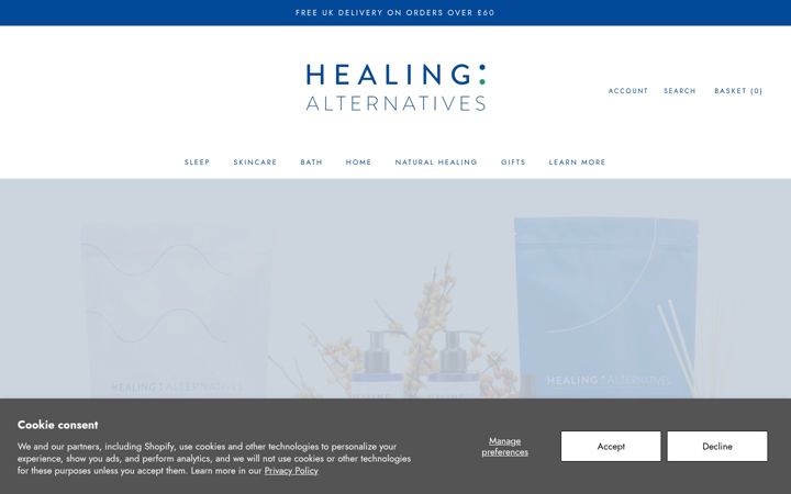 Screenshot of healingalternatives.co.uk