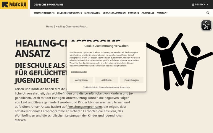 Snímek obrazovky healingclassrooms.de