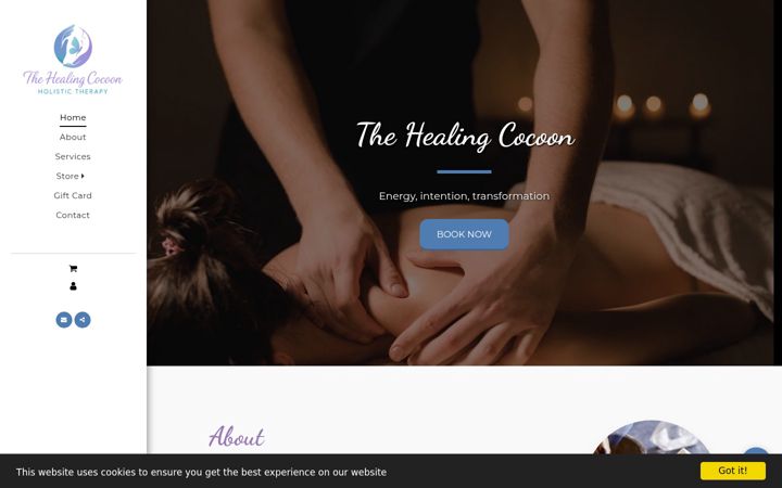 Screenshot of healingcocoontherapy.ca