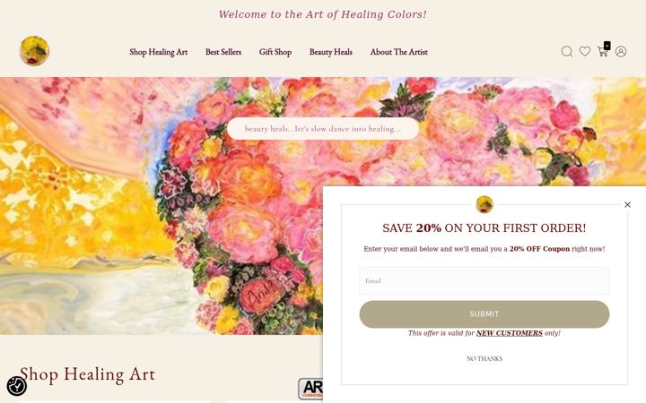 Screenshot of healingcolors.art