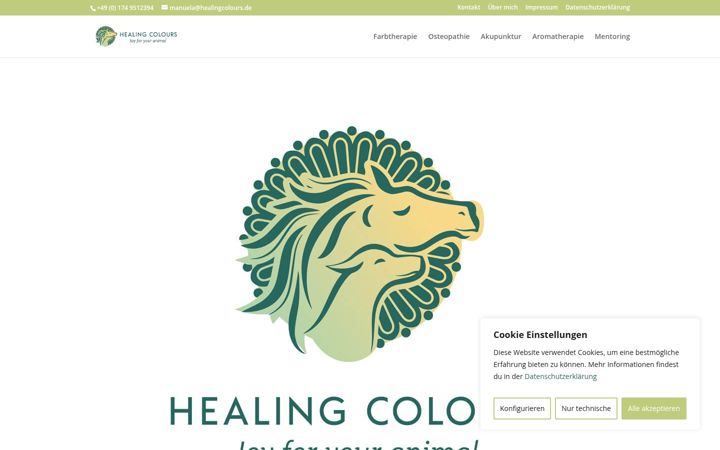 Screenshot of healingcolours.de
