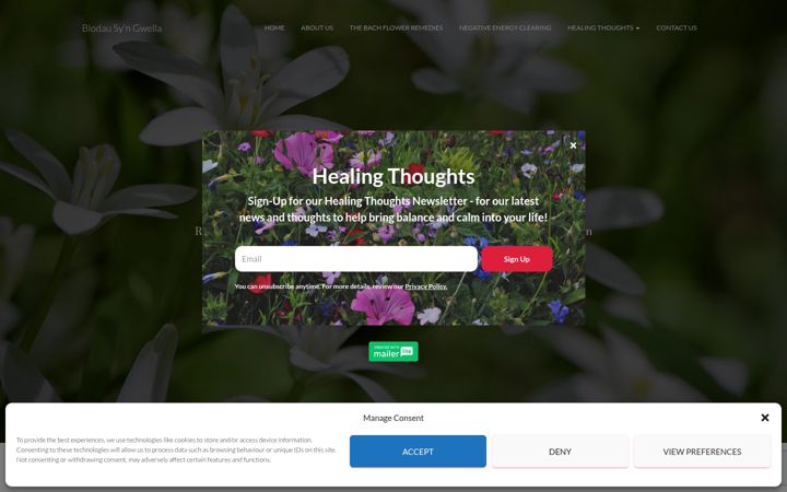 Screenshot of healingflowers.co.uk