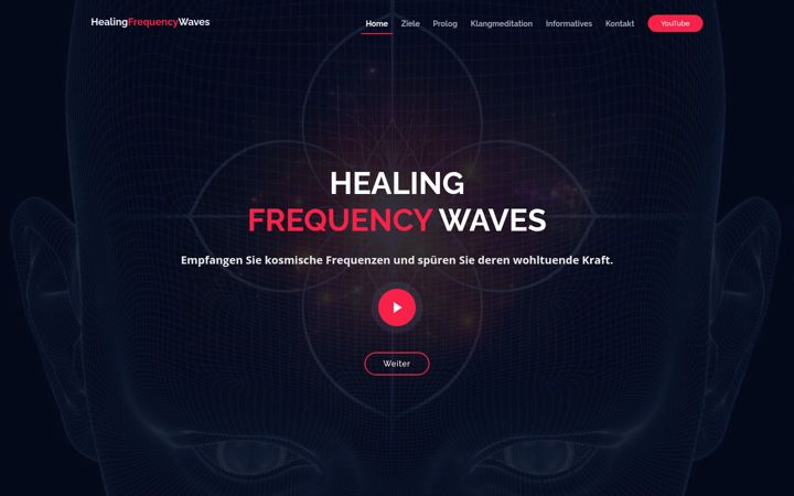 Screenshot of healingfrequencywaves.com