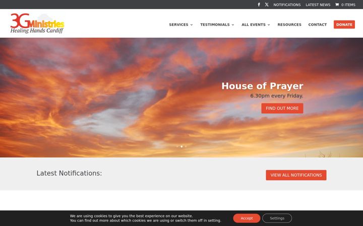 Screenshot of healinghandscardiff.co.uk