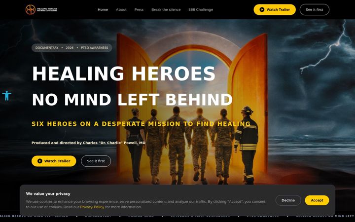Screenshot of healingheroes.com