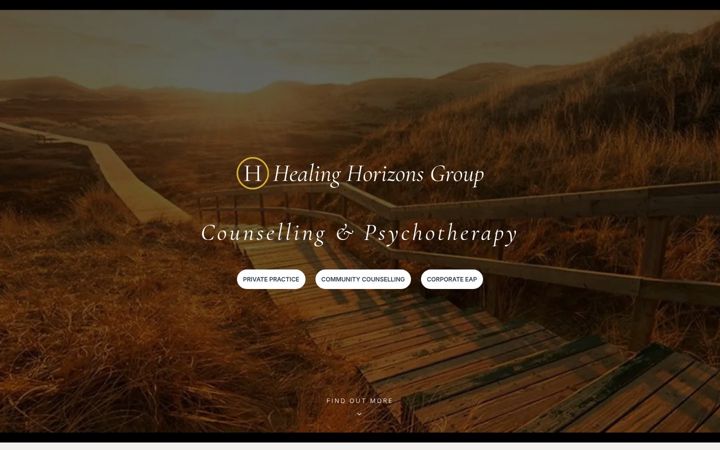 Screenshot of healinghorizonscounselling.co.uk