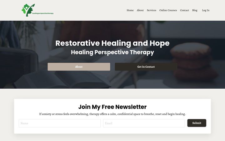 Screenshot of healingperspectivetherapy.com