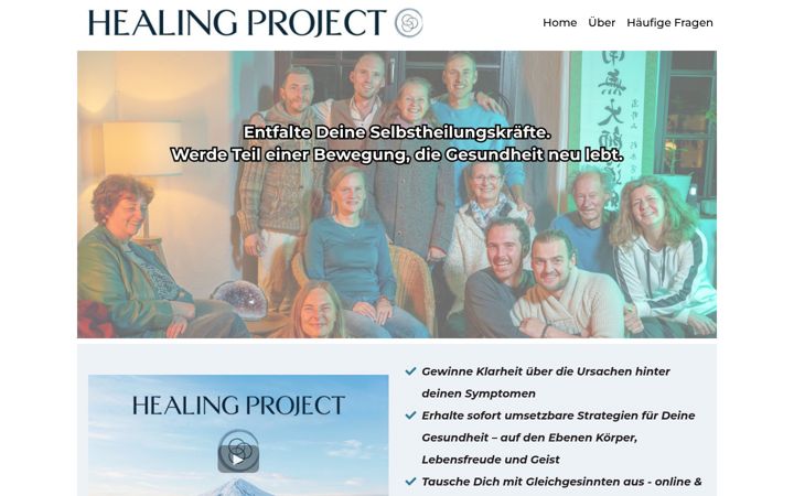 Screenshot of healingproject.de