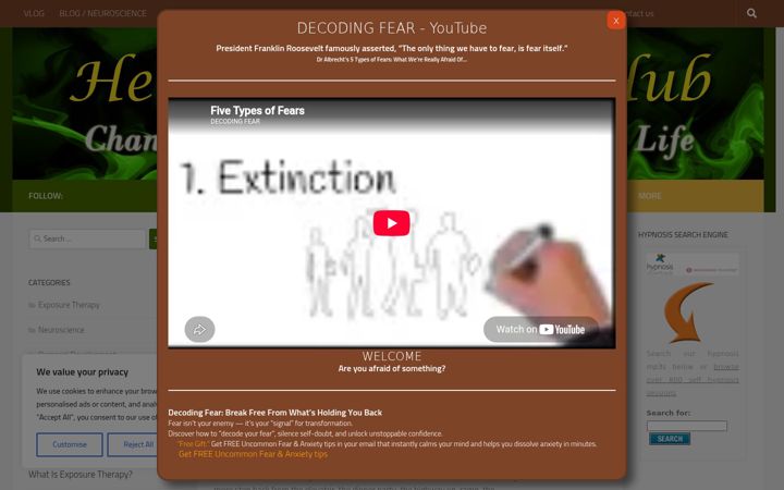 Screenshot of healingtherapyhub.com