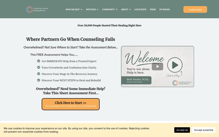 Screenshot of healingwithbeth.com