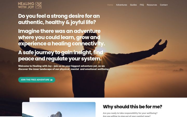 Screenshot of healingwithjoy.org