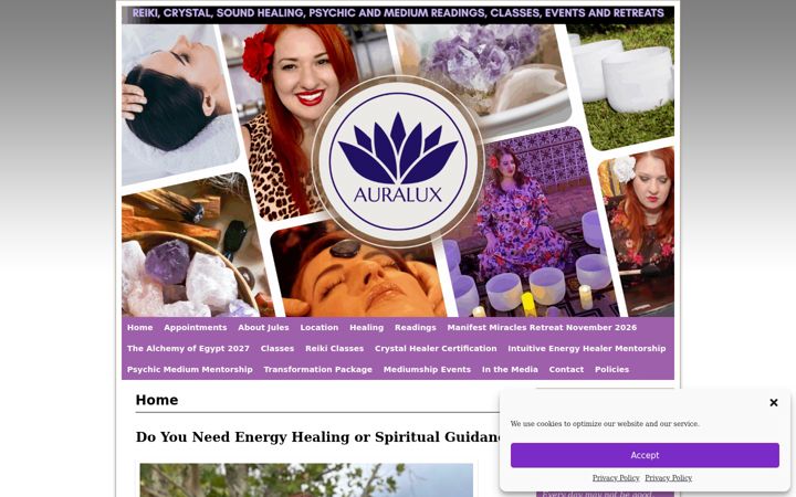 Screenshot of healingwithjules.com