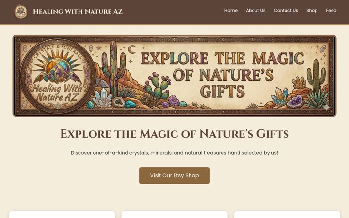Screenshot of healingwithnatureaz.com