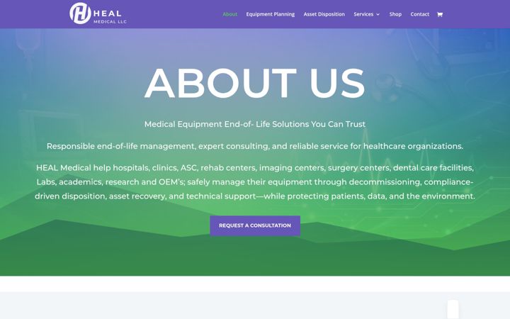 Screenshot of healmedllc.com