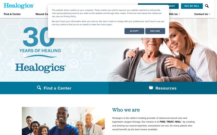 Screenshot of healogics.com