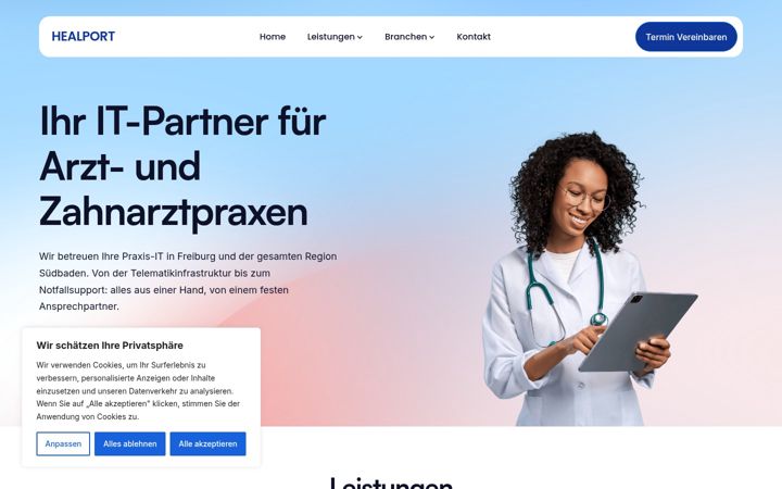 Screenshot of healport.de