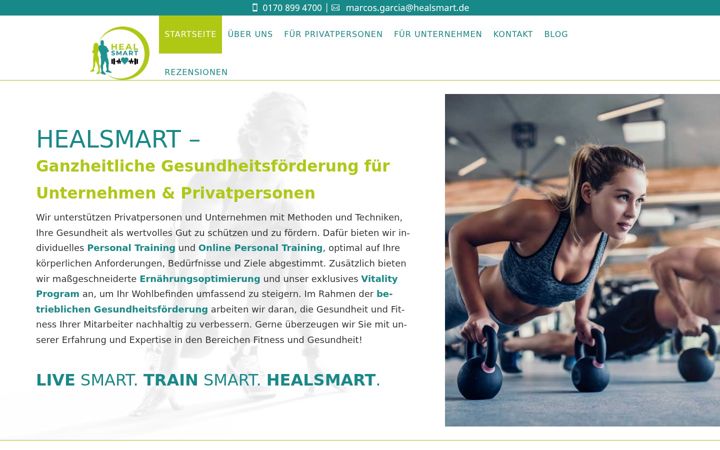 Screenshot of healsmart.de