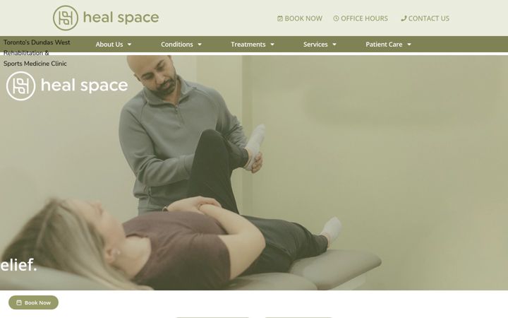 Screenshot of healspace.ca