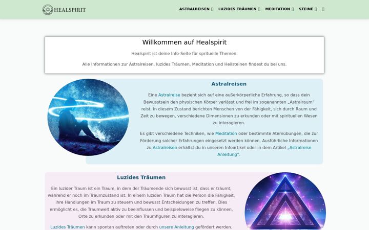 Screenshot of healspirit.de