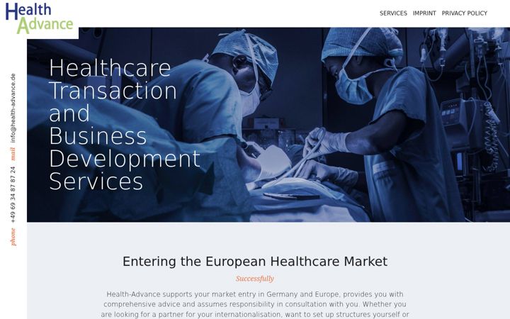 Screenshot of health-advance.de